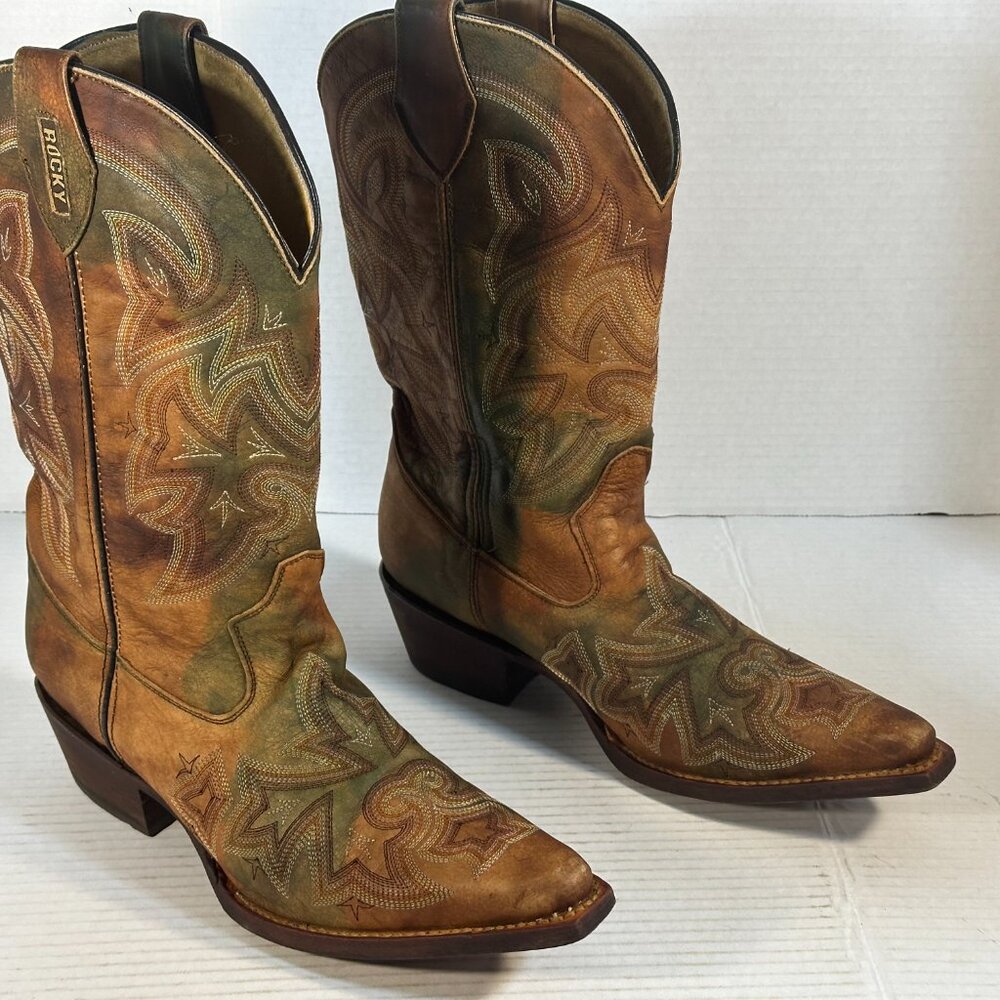 MENS WESTERN BOOTS SIZ 9.5 - Picture 12 of 16